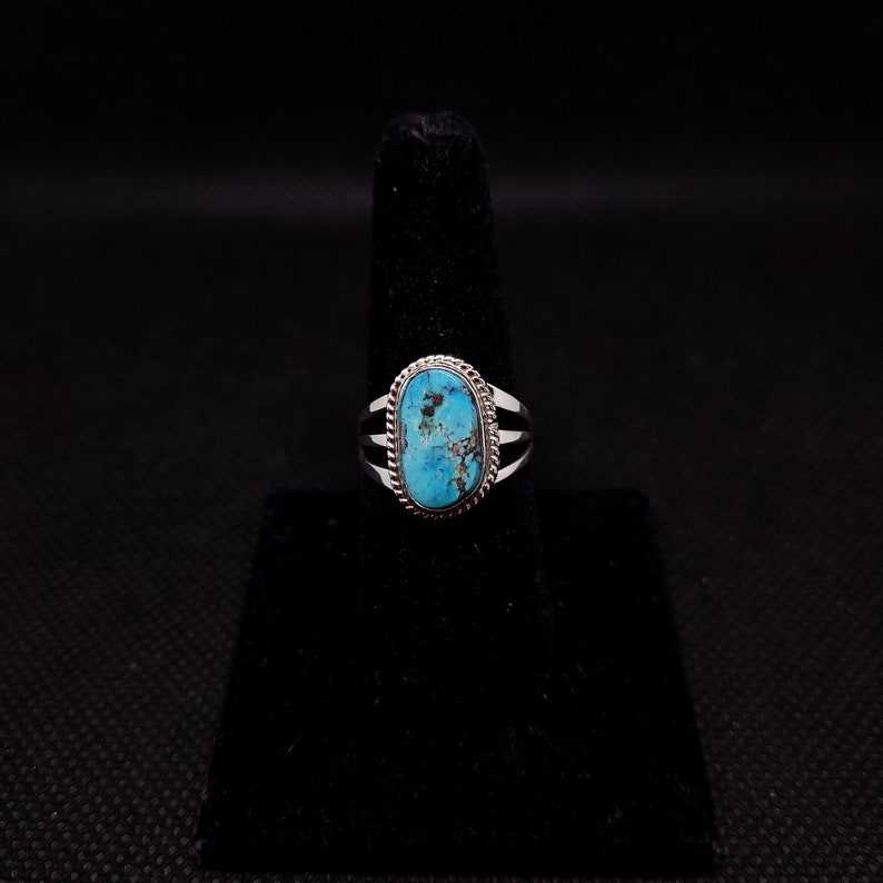 Kingman Turquoise Nugget Sterling silver ring