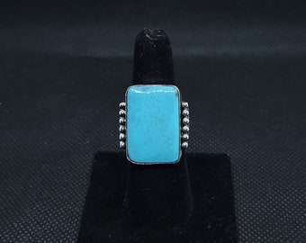 Navajo Turquoise Sterling Silver Ring - size 7