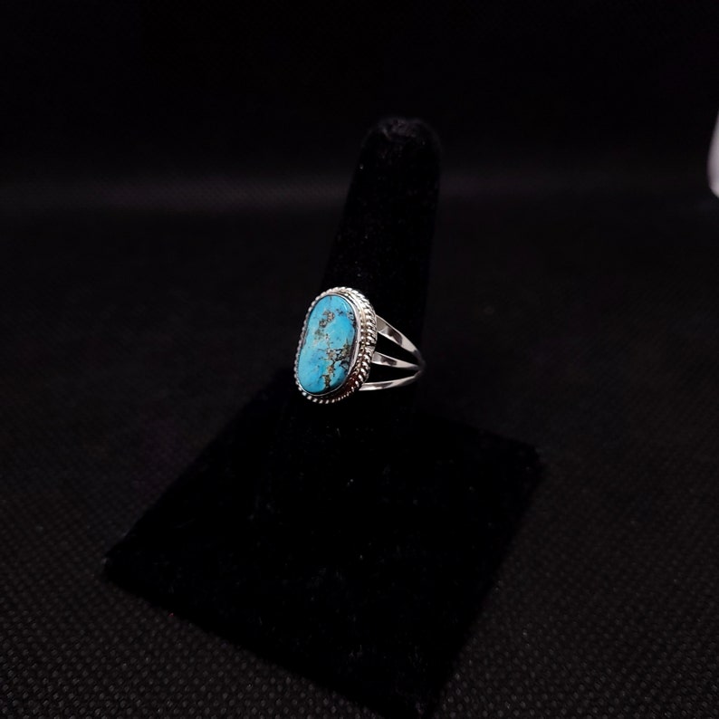Kingman Turquoise Nugget Sterling silver ring