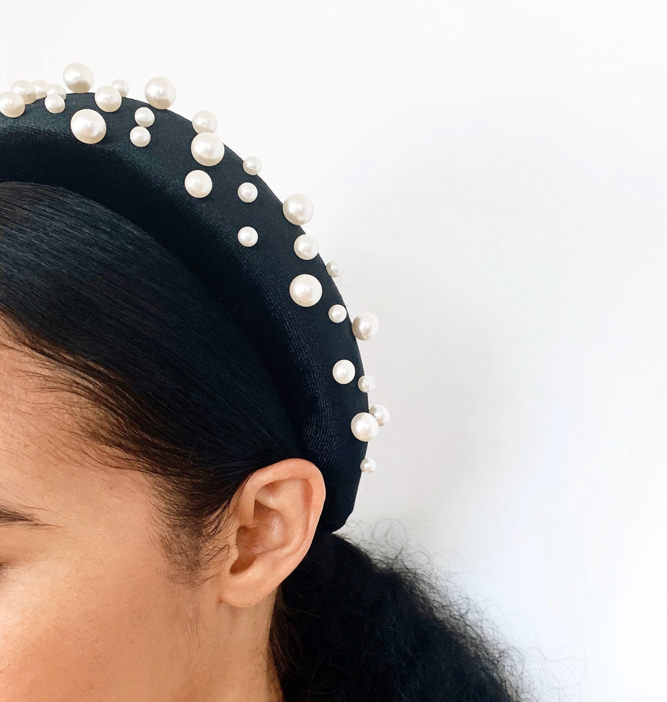 Thick Chunky Headband Princess Headband Black Velvet and Etsy