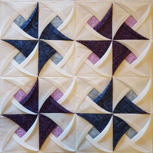 Quilt Pattern Pinwheel Surprise Quilt Block Pattern Wall Hanging -PDF Download Pinwheel Quilt Pattern, Pinwheel Quilt Pattern Table Runner