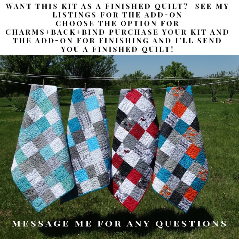 Woodland Baby Quilt Kit Precut Quilt Fabric Squares Charm Etsy