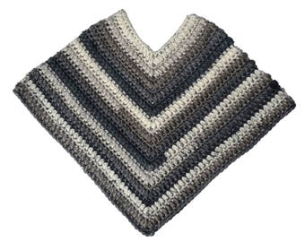 Poncho and Scarf Crochet Pattern Bundle - Silver Lining Poncho AND Triangle Infinity Scarf Pattern