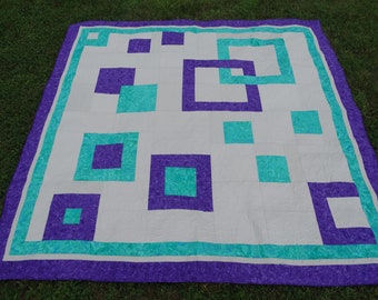Seriously Squared Up Quilt Pattern King Size plus 4 Mini Quilts - 4 Lap Quilt Patterns 5-in-1 Quilt Pattern