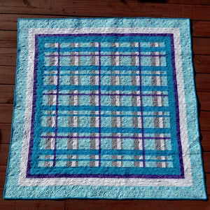 Pretty in Plaid Quilt Pattern Easy Beginner Quilt Pattern- PDF digital download- Strip Quilt Easy Quilt Pattern Beginner Plaid Quilt Pattern