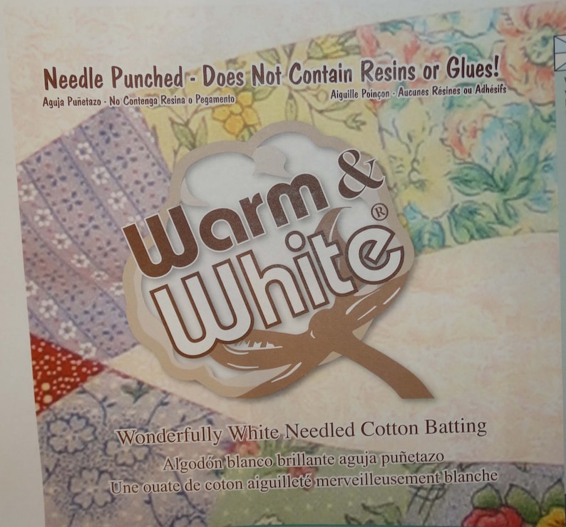 25 8 Precut Batting Squares Warm and White Rag Quilt Etsy