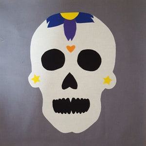 Candy Skull Applique Quilt Block Pattern