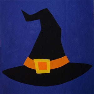 Witches Hat Applique Quilt Block Pattern - Witch Hat Quilt