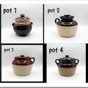 Antique vintage Bean Pot Crock - Vintage Hull McCoy Drip Glaze, Monmouth Pottery, Robinson Ransbottom #3 - Farmhouse Kitchen Decor