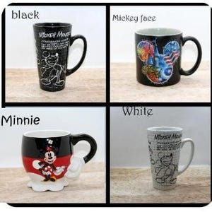 Vintage collector Edition Authentieke Disney-koffiemok, originele Disney Mickey Mouse-mokken, authentieke originele Disney Minnie Mouse-mok