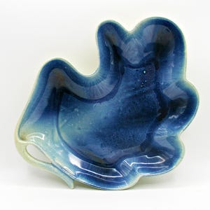 Mid Century Canada Studio Pottery blågrön droppglasyr serveringsfat, Beauceware keramik 578 tillverkad i Kanada, retro cottage core-inredning