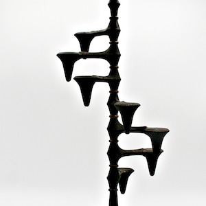 Vintage Dansk Jens Quistgaard Kandelaber | 1960-talet Cast Iron 7 Candle Tree | Modern skandinavisk inredning från mitten av århundradet