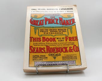 Vintage 1908 Sears Roebuck Katalog Nachdruck 1970, Sammler Nachschlagewerk, 1.184 Seiten, Kaffeetischbuch, Ephemera, viktorianische Mode