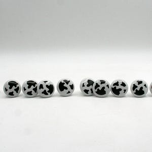 Juego de 12 pomos de cerámica vintage con forma de vaca, tiradores para cajones de estilo rústico de los años 80, herrajes retro para cocina campestre fabricados en Taiwán, sin tornillos.