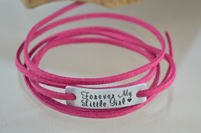 Girls Wrap Bracelet Forever My Little Girl Personalized Etsy