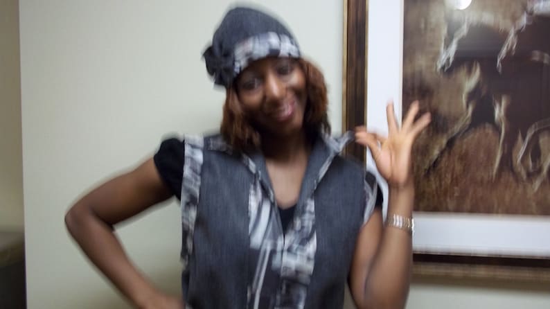 Smoke Gray Felt Vest and Hat set Casual Fall and Winter wear for women Handmade by Mvious Da/'Zigns