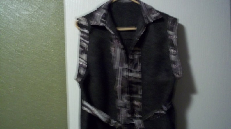 Smoke Gray Felt Vest and Hat set Casual Fall and Winter wear for women Handmade by Mvious Da/'Zigns