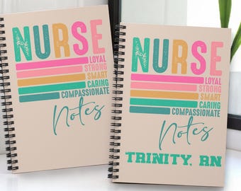 Cahier d'infirmière, carnet à spirales pour infirmière, notes d'infirmière, livre d'infirmière personnalisé, journal d'infirmière personnalisé, notes d'infirmière, cadeau pour infirmière