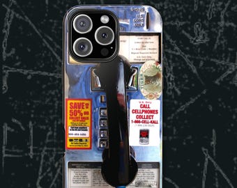 Vintage Phone Booth Tough, iPhone Phone Case, Unique, iPhone 16, Samsung, iPhone 15, iPhone 14, iPhone 16 Pro, 16 Pro Max, Gift For Teens