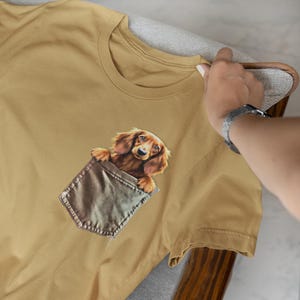 Comfort Colors Shirt, Pocket Dog Tee, Dog Mom Gift, Dog Dad Gift, Gift for Dog Owner, Gift For Dog Lover, Dachshund Dog, Funny Dog Shirt