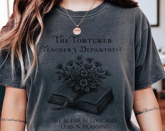 Camiseta del Departamento de Maestros Torturados, Colores Cómodos, Regalo para Maestros, Camiseta de Maestro para la Vuelta al Cole, Camiseta Divertida para Maestros