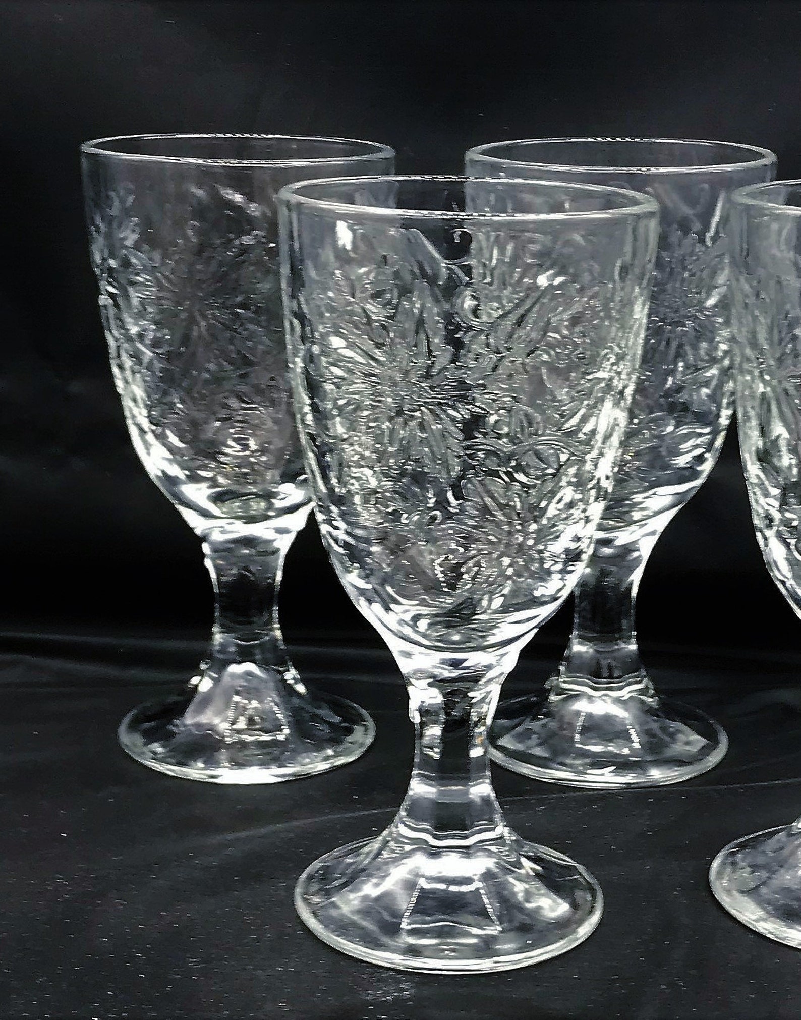 Princess House Fantasia Water Goblets 5 Wine Goblets 3 Etsy