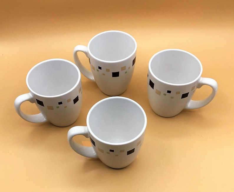 Corelle Vitrelle Geometric Brown Square 16 Piece Dinnerware Service for