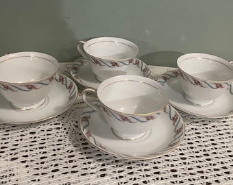 ブレ−マ−＆シュミット　ヴィンテージ　カップ＆ソ−サ−　ドイツ製 SALE! Set of Six Vintage Porcelain Cup and Saucer Sets From