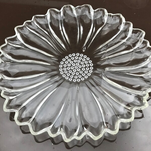 Glass Sunflower Plate Etsy