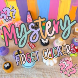 Mystery Oops Fidget Clicker | Discounted 3D Printed Clicker | Random Colorway | Surprise Fidget Toy | Keychain Clicker | Limited Designs