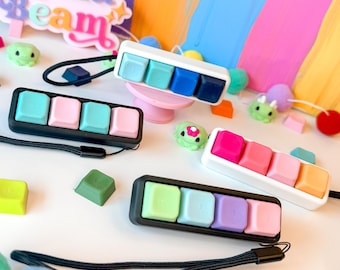 Keyboard Clicky Fidget – 3D Printed Desk Toy | Satisfying Clicky Keys | Sensory Fidget | 4 Key Mechanical Clicker