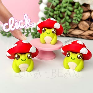 Paddenstoelkikker Clicky Fidget | 3D-geprinte clicker-fidget | Cottage Core