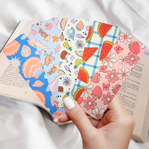 Summer Themed Bookmarks - Handmade Bookmarks, Laminated Bookmark, Bookworm Gift, Gifts for Readers, Booktok, Bookish