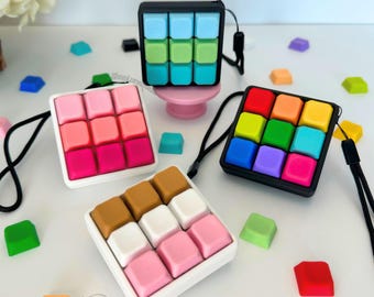 Keyboard Clicky Fidget – 3D Printed Desk Toy | Satisfying Clicky Keys | Sensory Fidget | 9 Key Mechanical Clicker