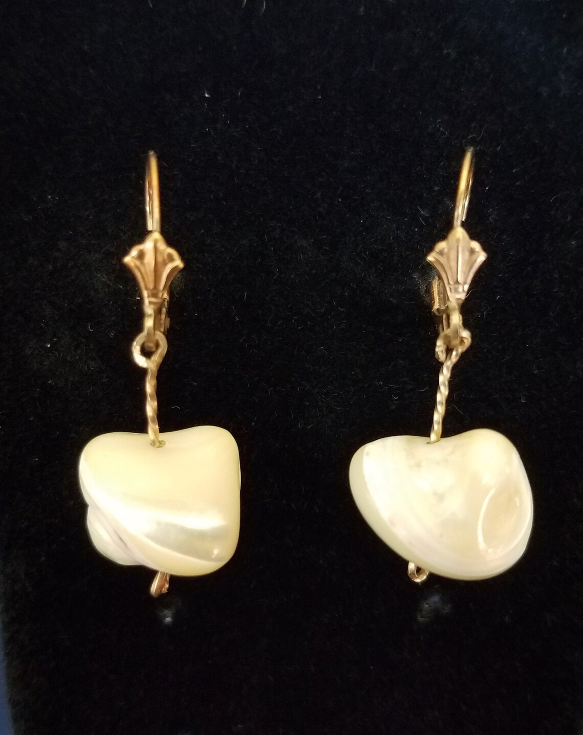 rose gold shell earrings