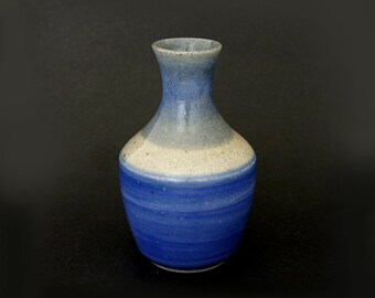 Ceramic vase, bud vase, blue ceramic vase, small ceramic vase, small pottery vase, handmade