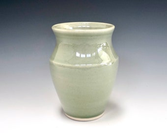 MISC Large Vase Green Porcelain Handmade 