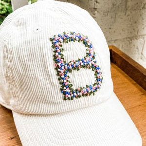 floral embroidered initial cap x The Mlodyn x custom