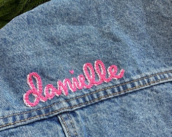 jean jacket x hand embroidered x The Klassisk x custom