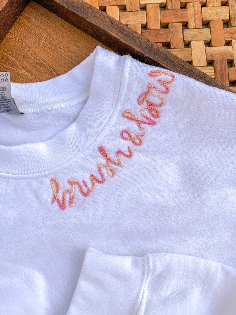 adult sweatshirt x hand embroidered x The Kirjonta x custom image 4