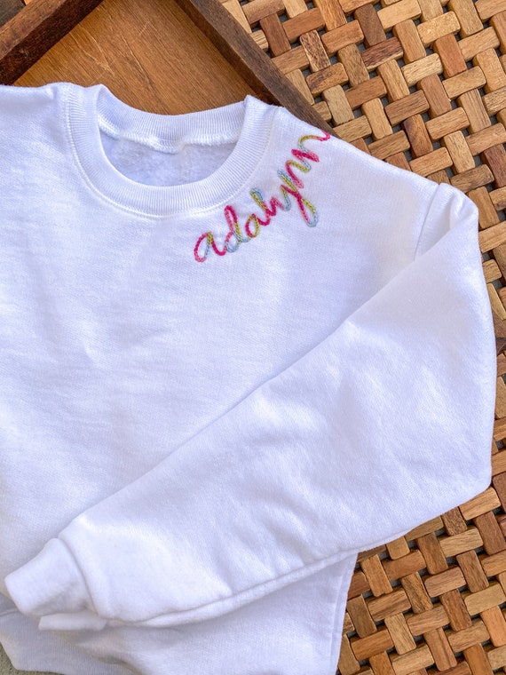 Kid Sweatshirt X Hand Embroidered X the Kirjonta X Custom - Etsy Kid Sweatshirt X Hand Embroidered X the Kirjonta X Custom - Etsy