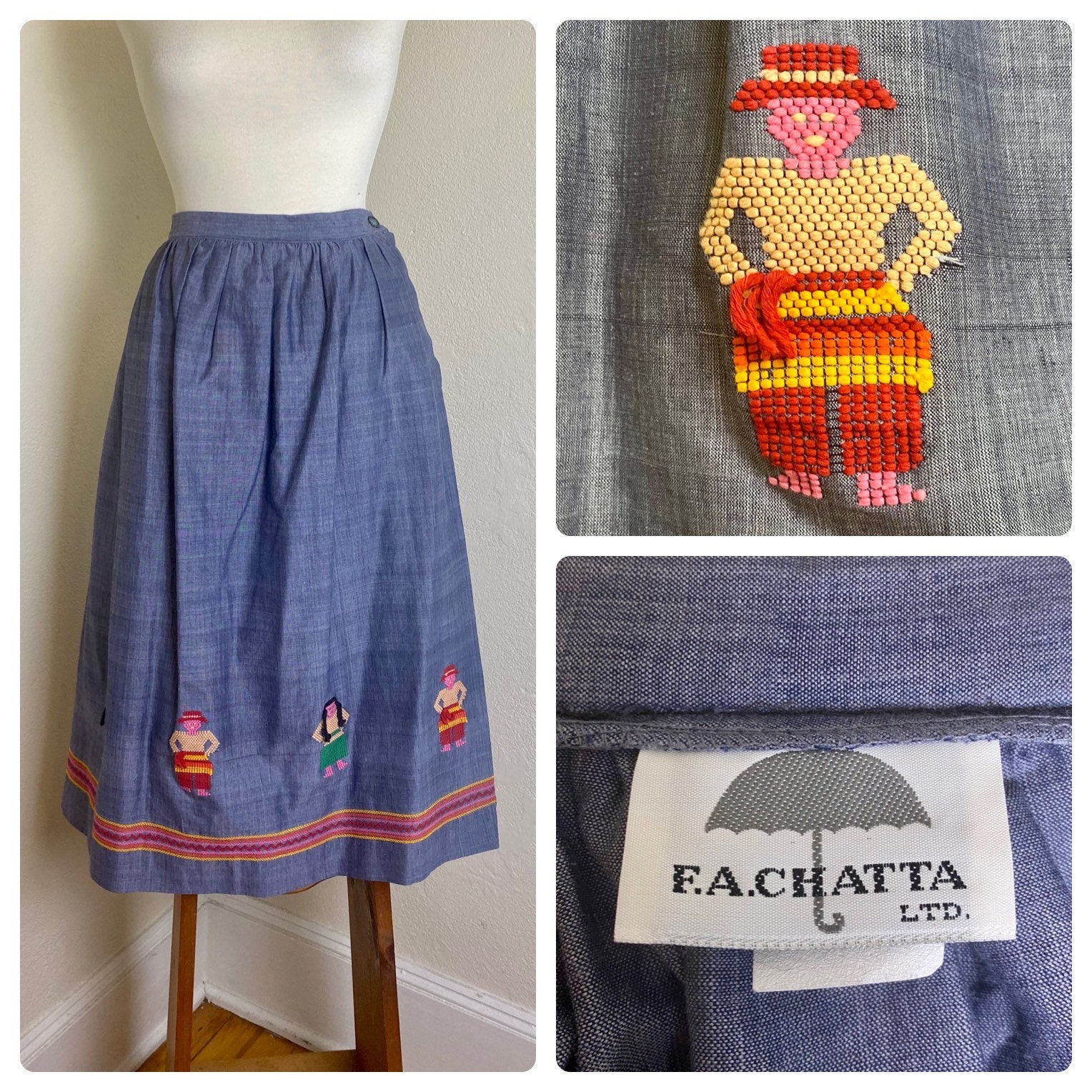 70s Mexican Chambray - Etsy