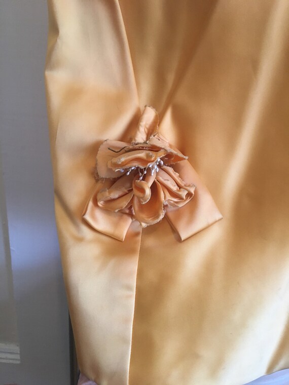 Vintage RARE 1950s Dress Sue Saunders Satin Tulip… - image 6