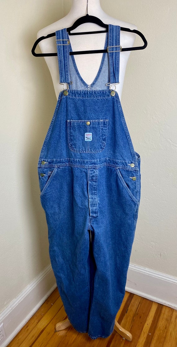 Vintage Pointer Brand Overall Bibs Mens 40X29 Blue De… Gem