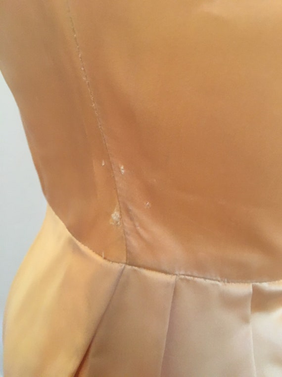 Vintage RARE 1950s Dress Sue Saunders Satin Tulip… - image 10