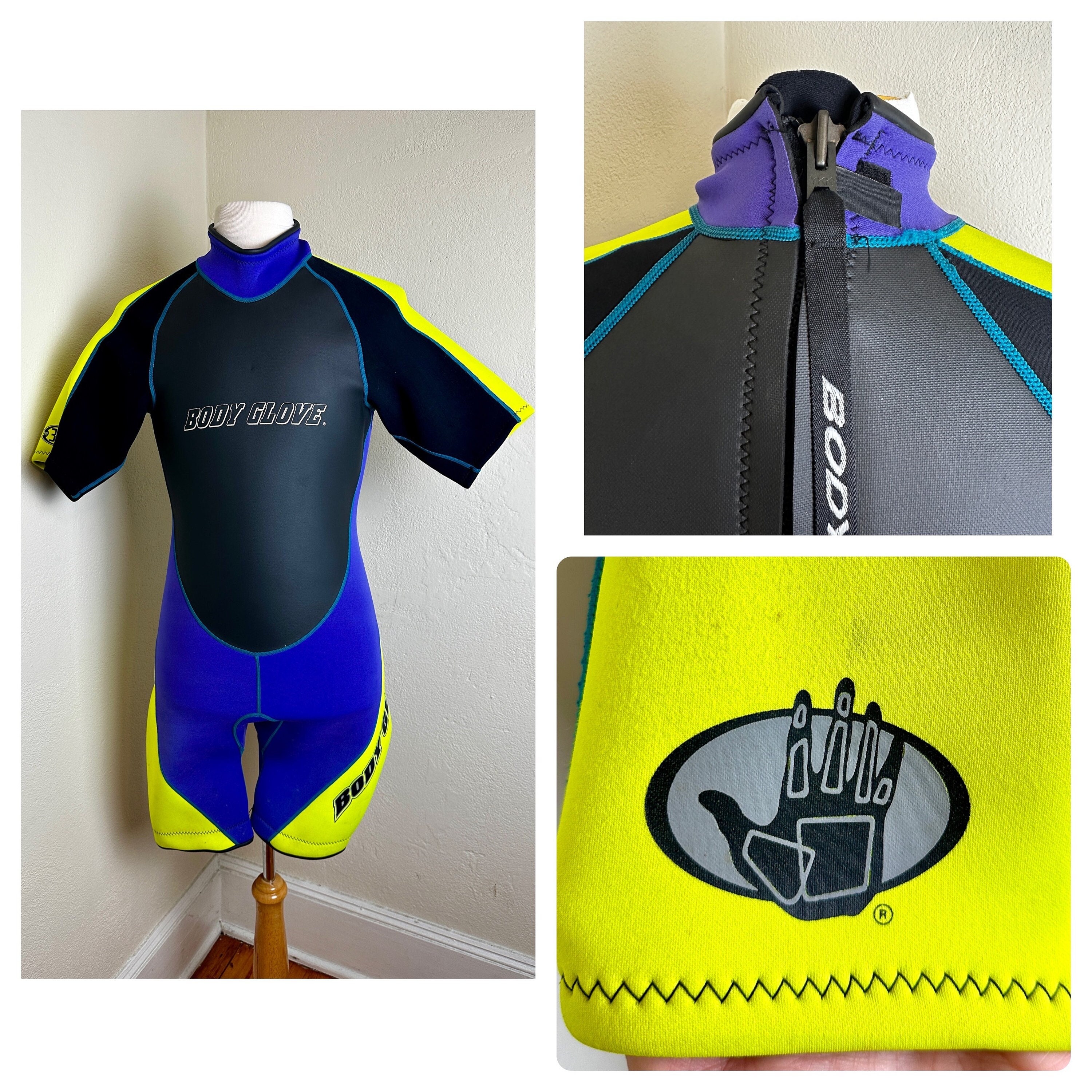 Vintage 80's 90's BODY GLOVE Wetsuit Retro COLORS Surfing