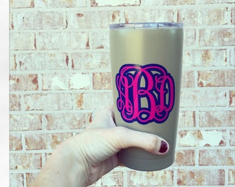 Personalized 20oz SIC Glacier tumbler {powder coated Khaki matte}