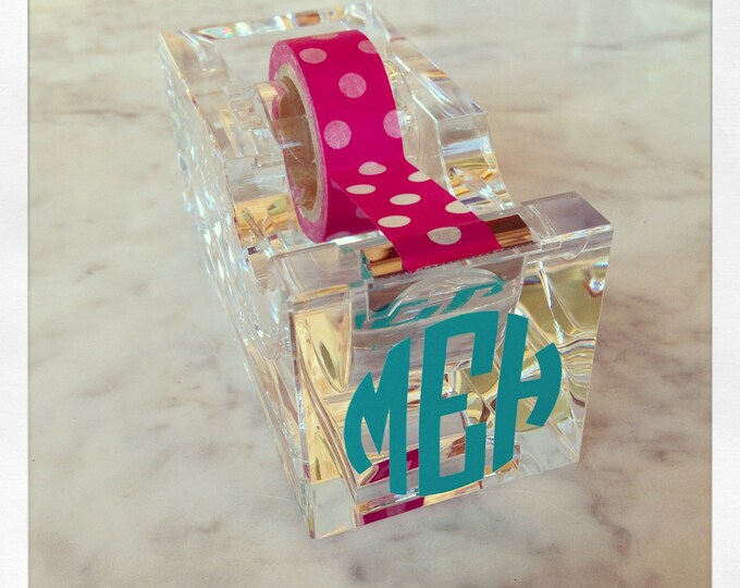 Personalized Clear Acrylic Tape Dispenser Etsy