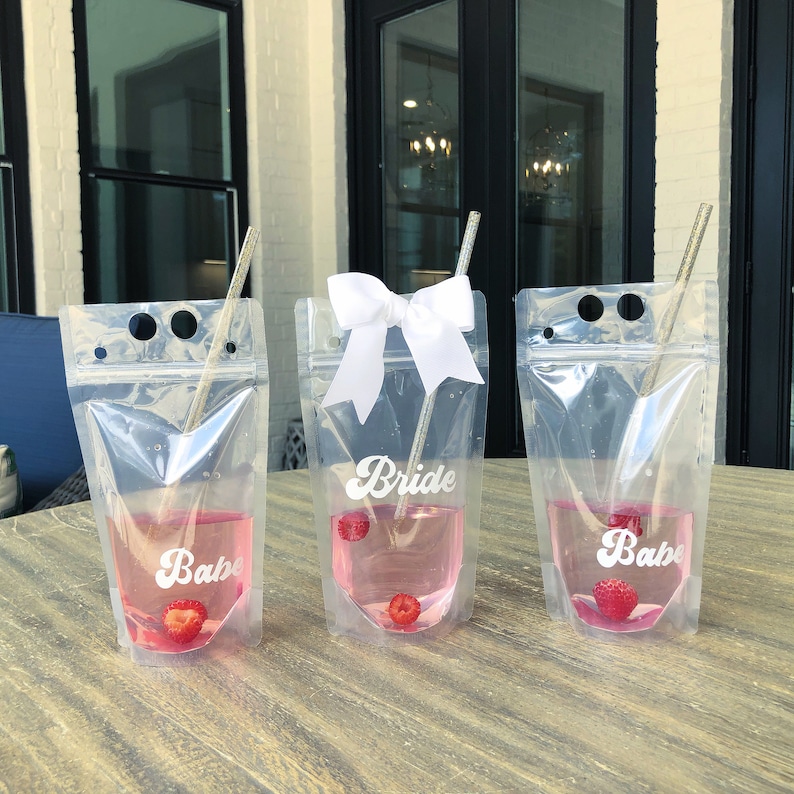 Custom Reusable Party Pouch Drink Pouches Booze Bags Etsy
