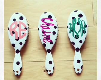 Personalized Hair Brush {Dalmatian Dot Rounded}